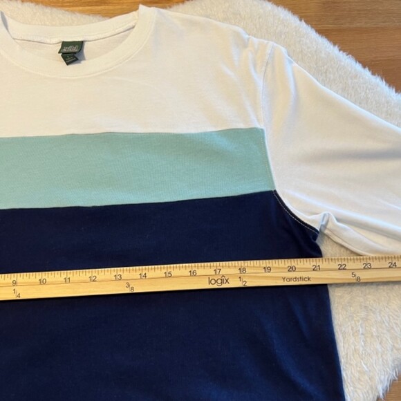 Wild Fable Womens Colorblock Cropped Top Tee Long Sleeve Shirt Size Small - Picture 9 of 12